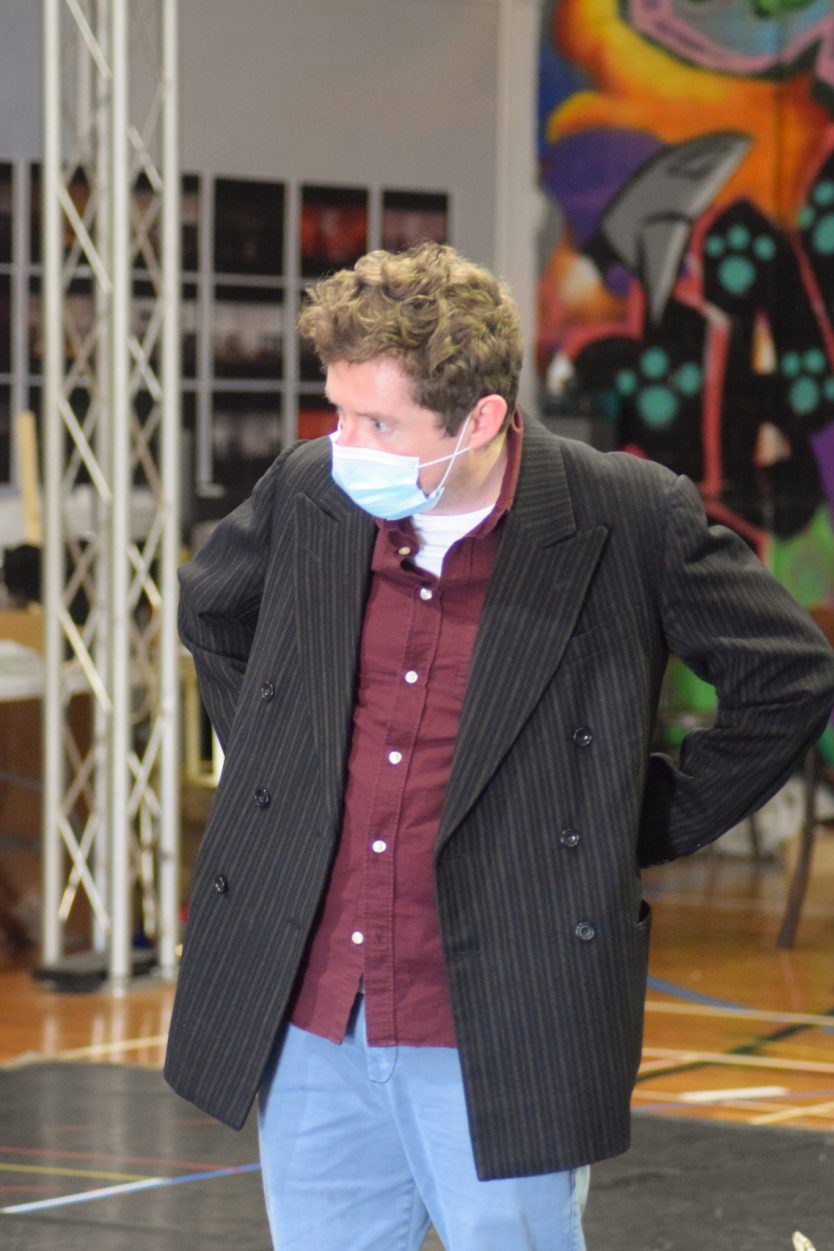 Kevin Lennon as Herbert Morrison in rehearsal (Northern Stage) 