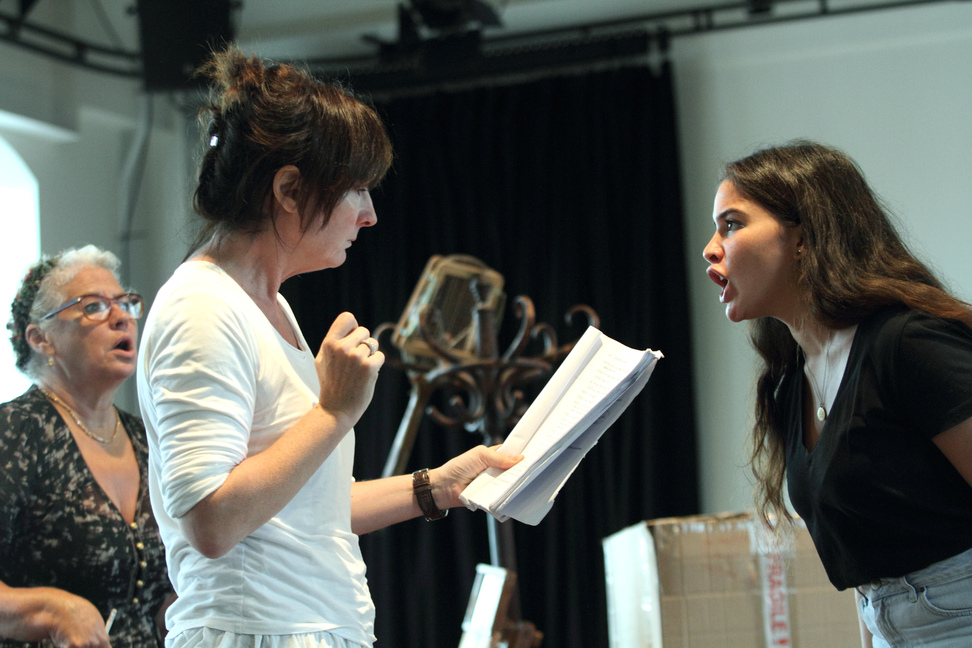 Kindertransport in Rehearsal, photography by Catherine Ashmore