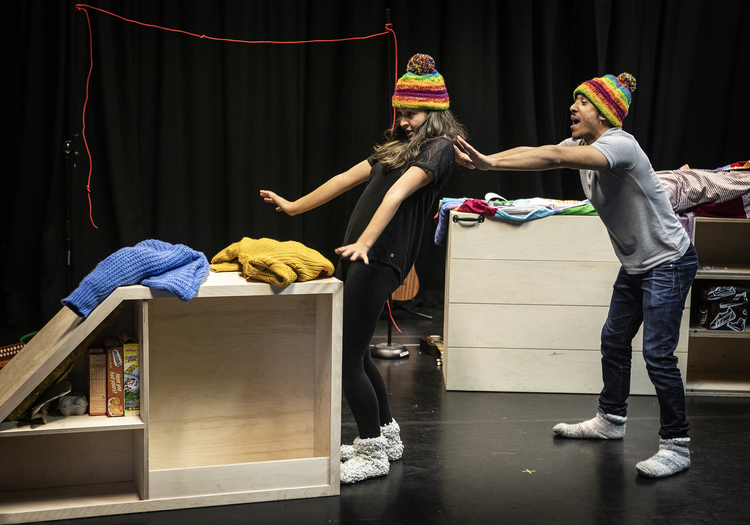 The Elves and the Shoemaker in Rehearsal, photography by Pamela Raith