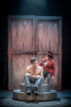 Zak Ford-Williams and Annabelle Davis on stage in The Real and Imagined History of the Elephant Man